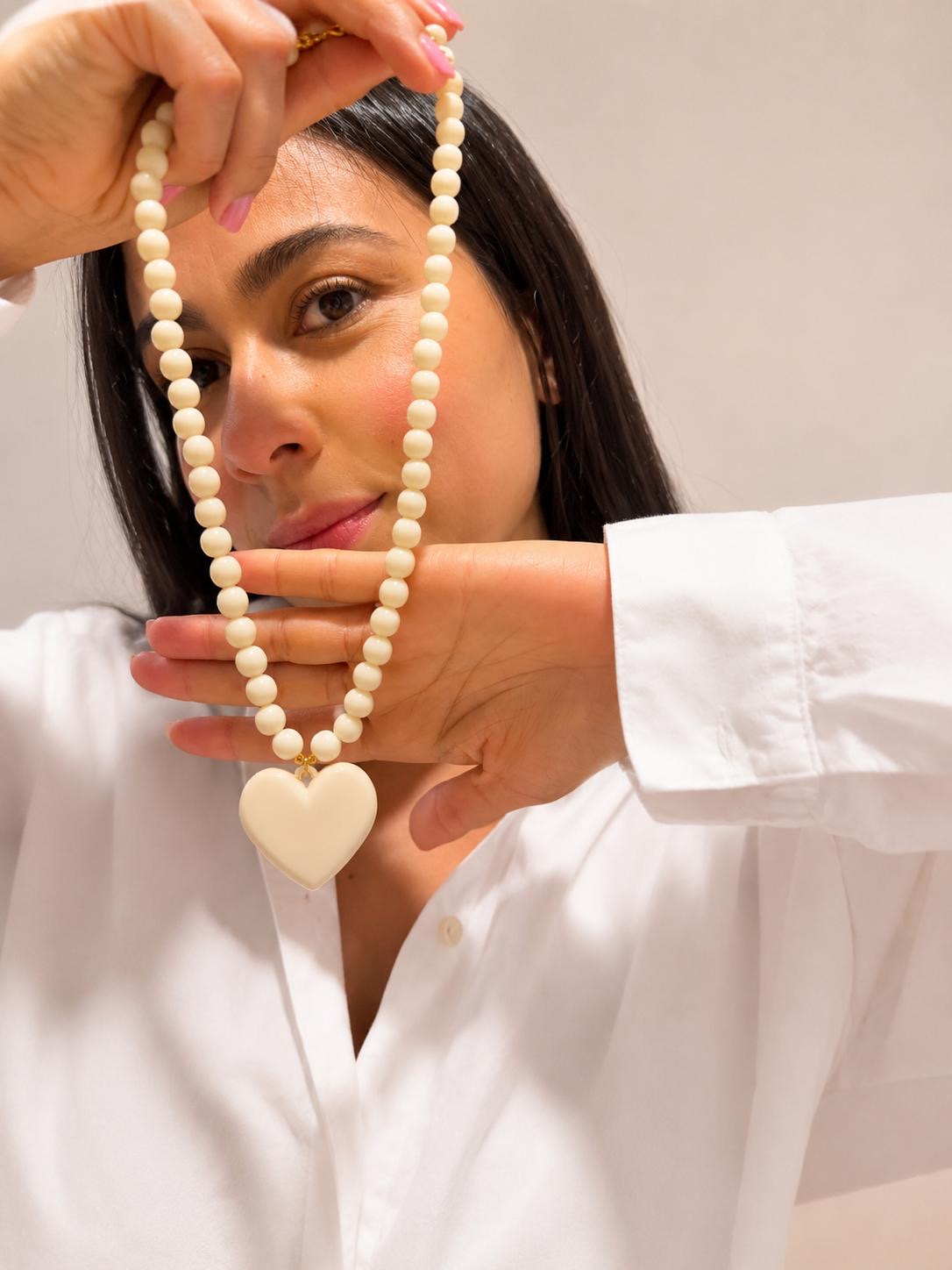 Ivory Heart Necklace