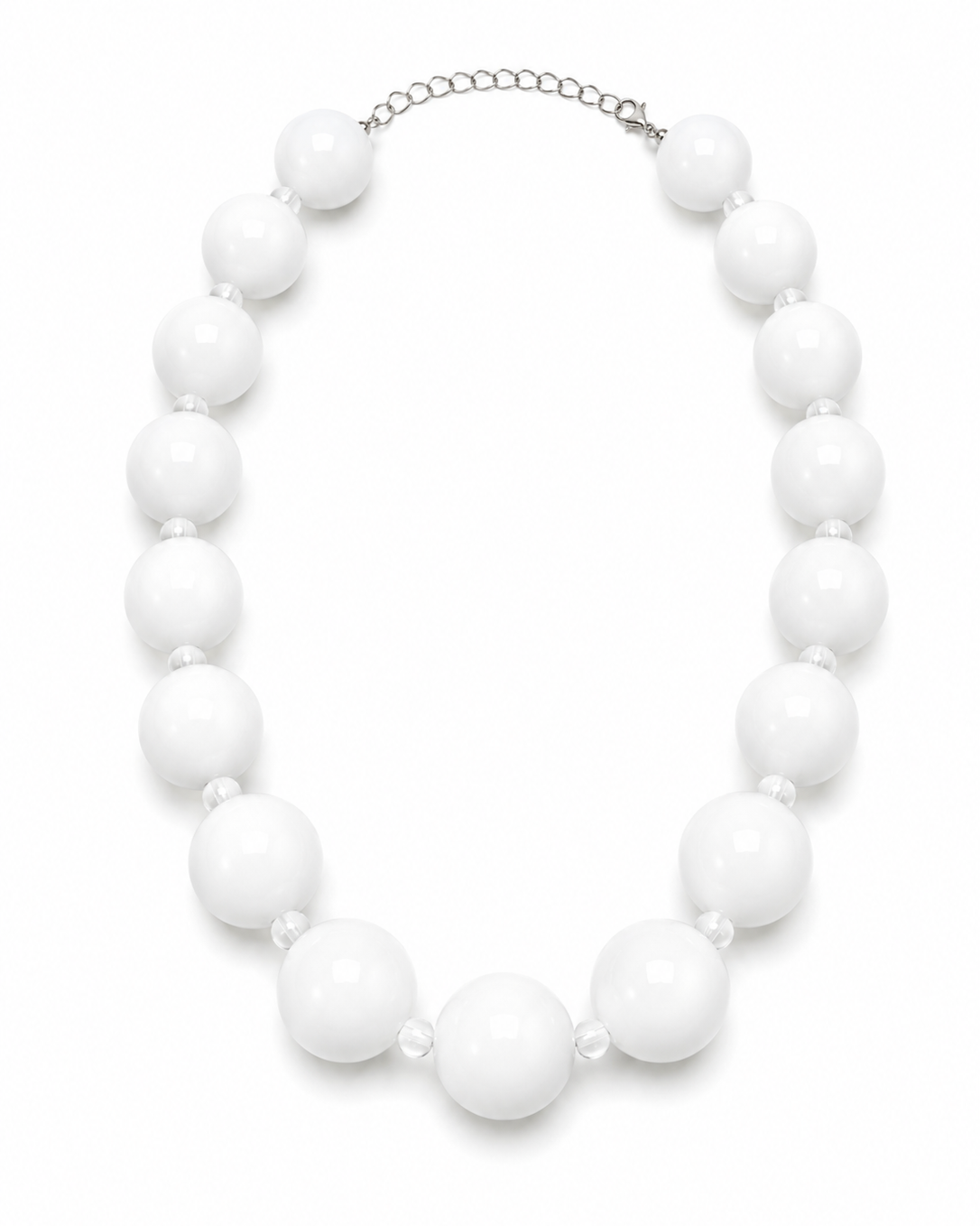 White Beaded Necklace