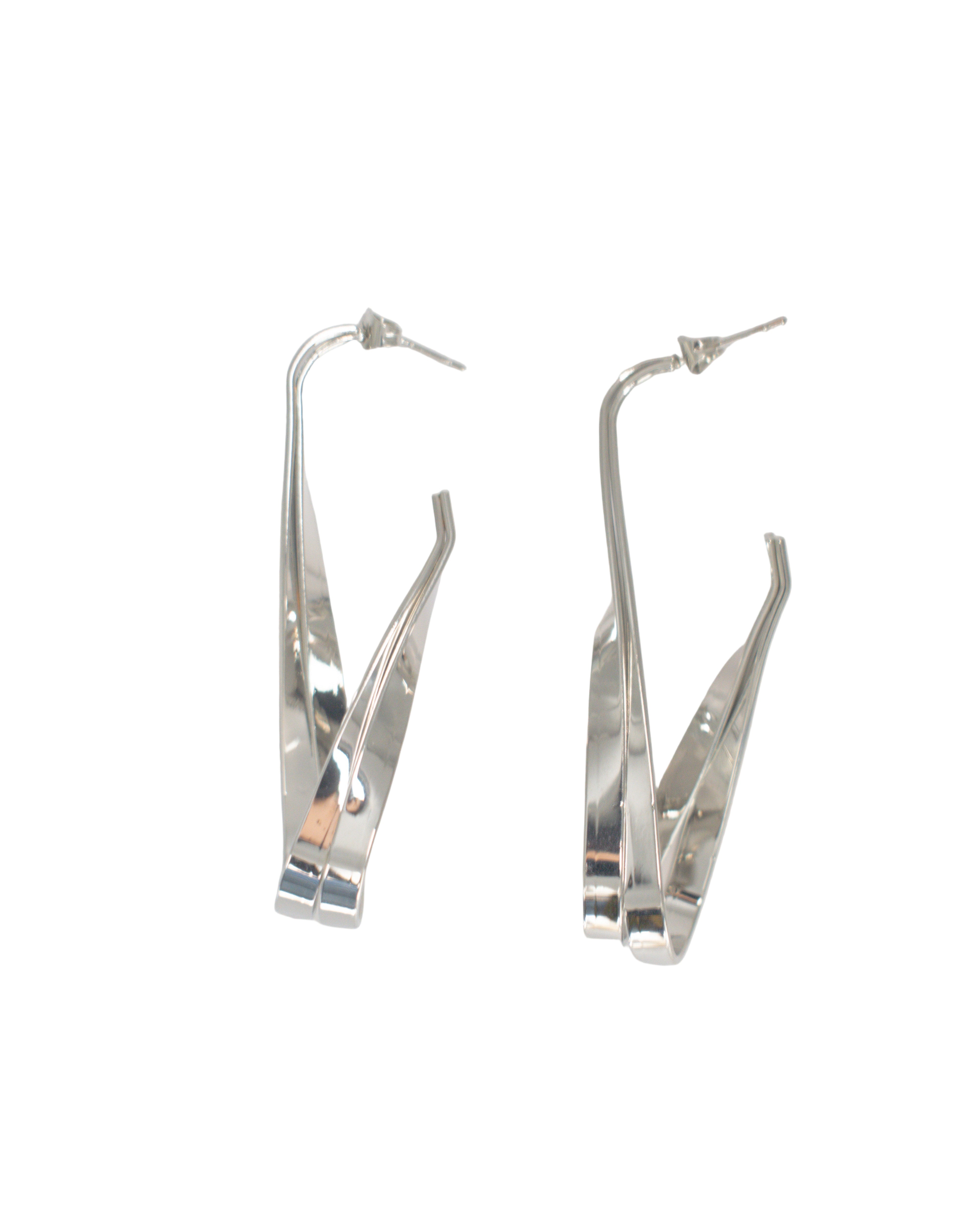 Silver Open Hoop Earrings