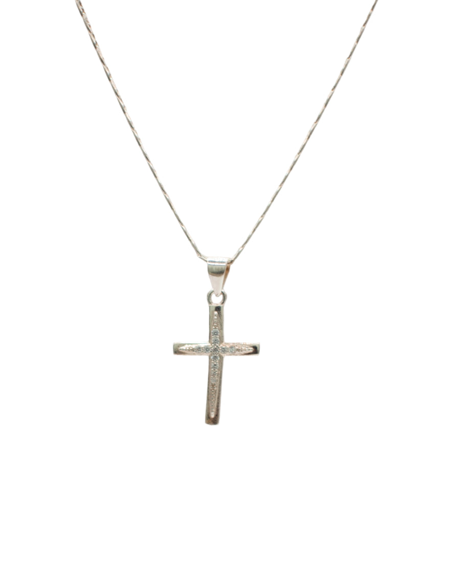 Zirconia Cross Charm