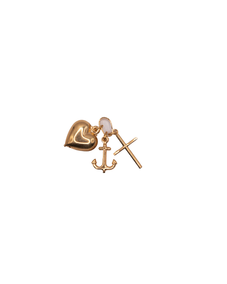 Anchor-Cross-Heart Charm