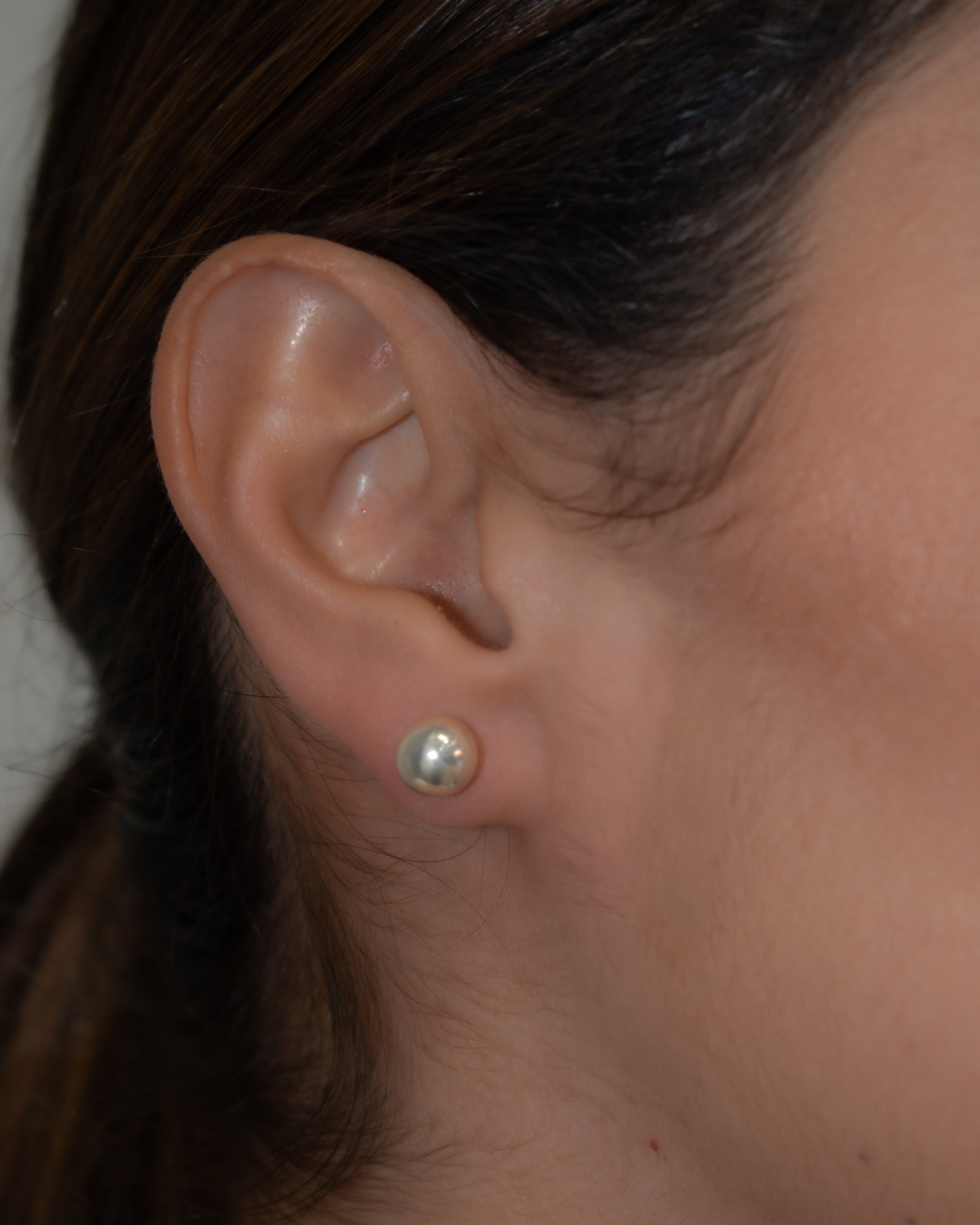 Silver Ball Studs Earrings