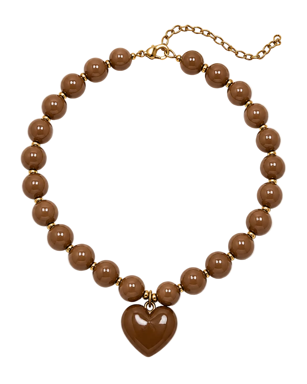Coffee Heart Necklace