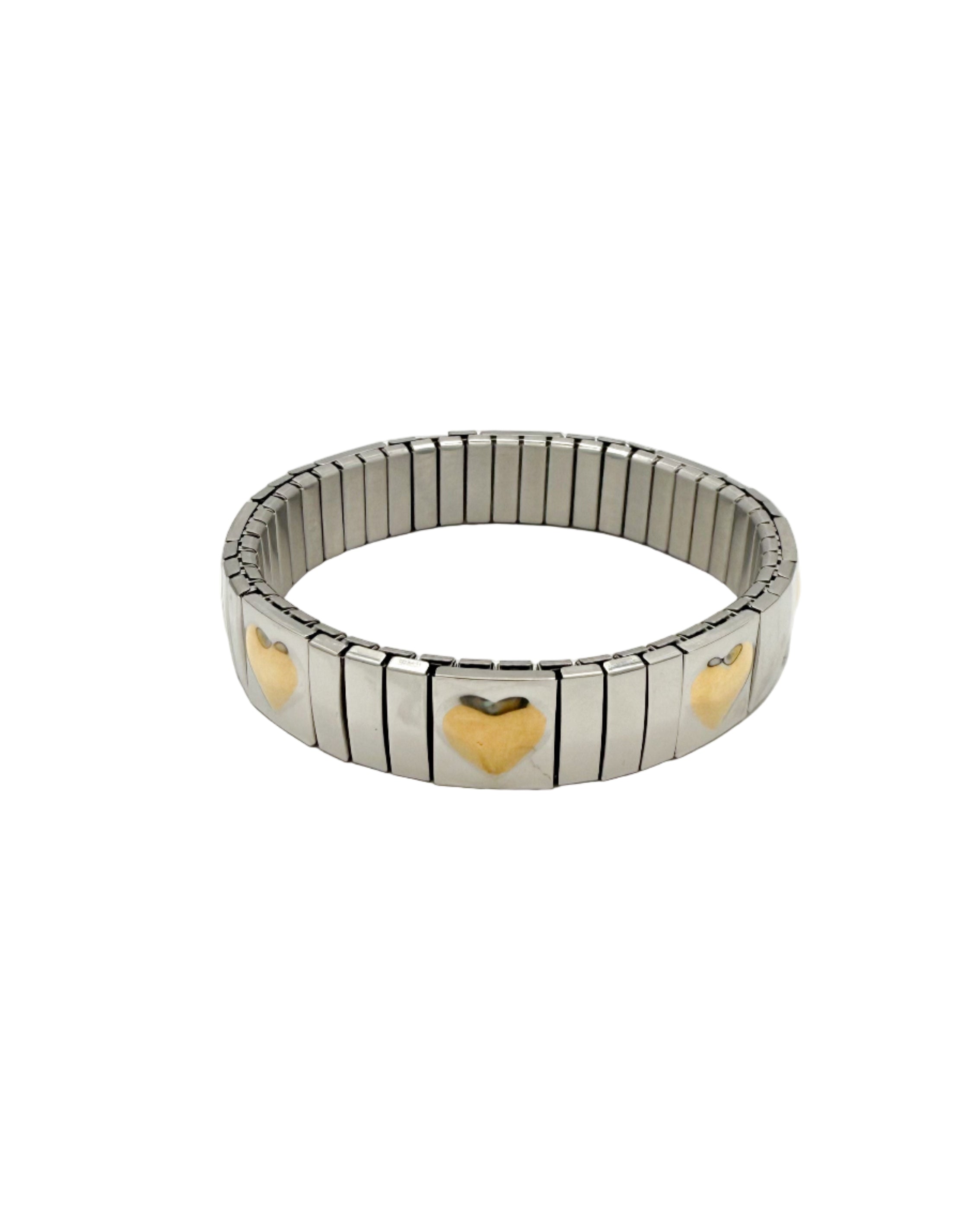 Golden heart Elastic Bracelet