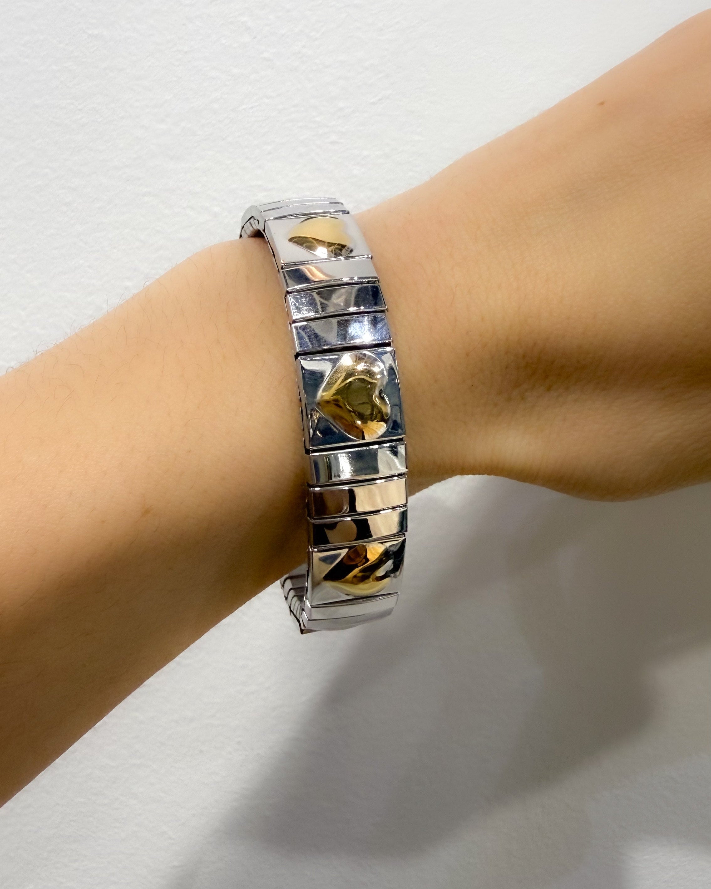 Golden heart Elastic Bracelet