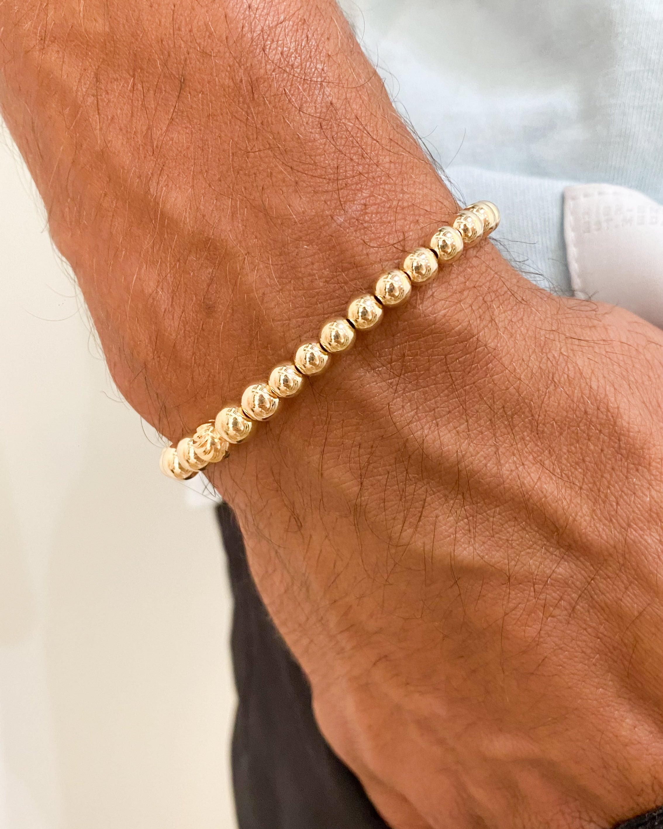 Round Link Black String Bracelet