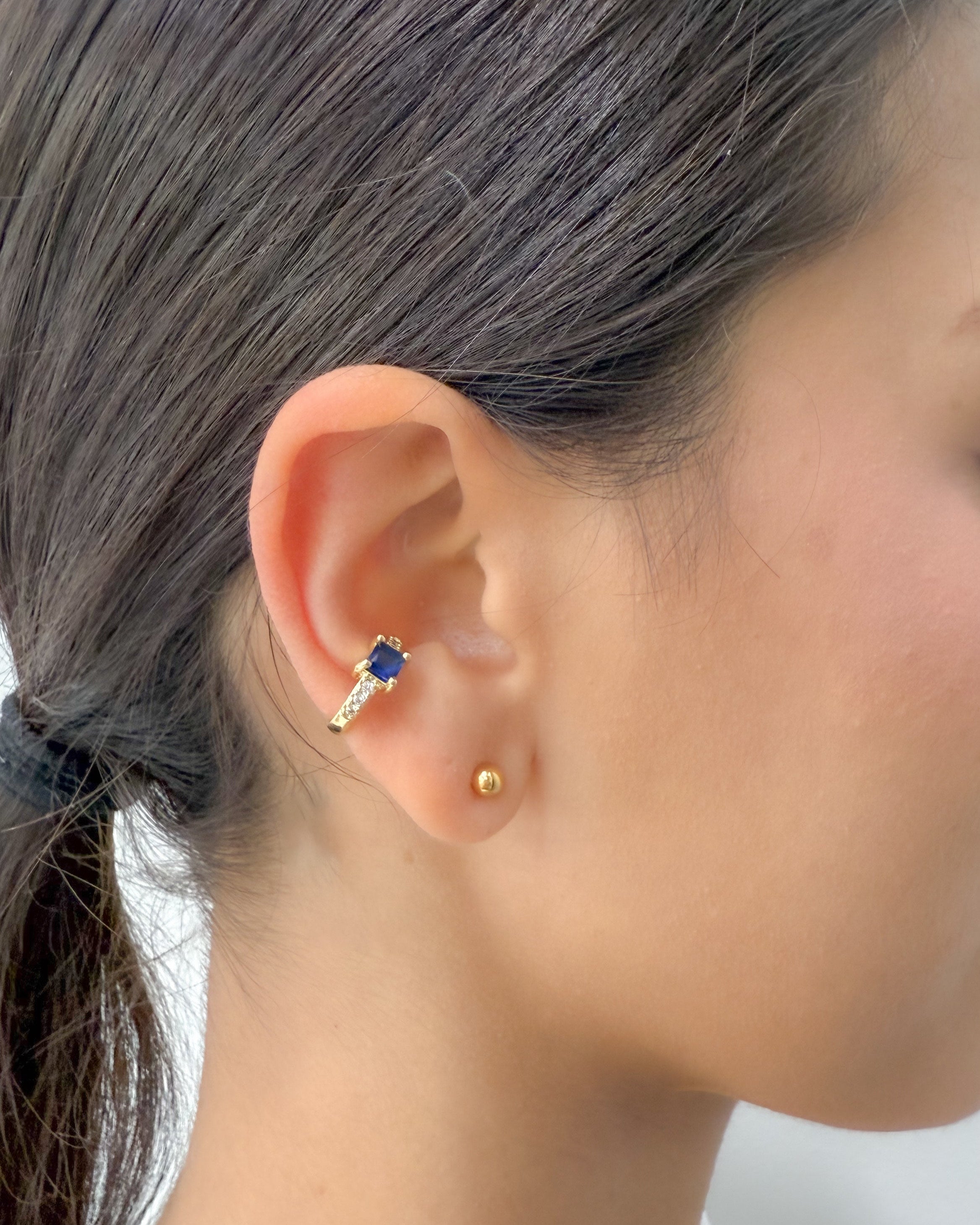 Blue Stone Ear Cuff