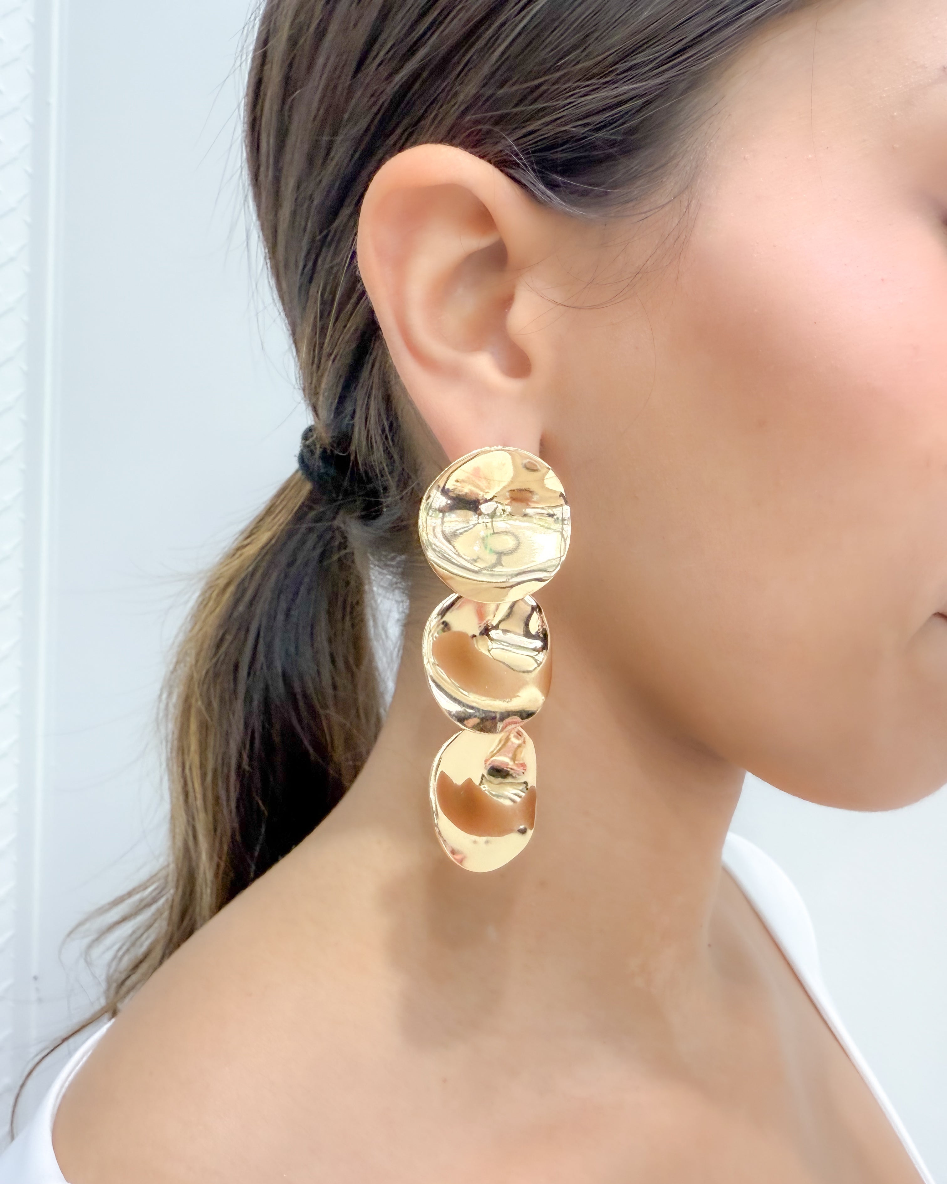 Gold Disc Earrings