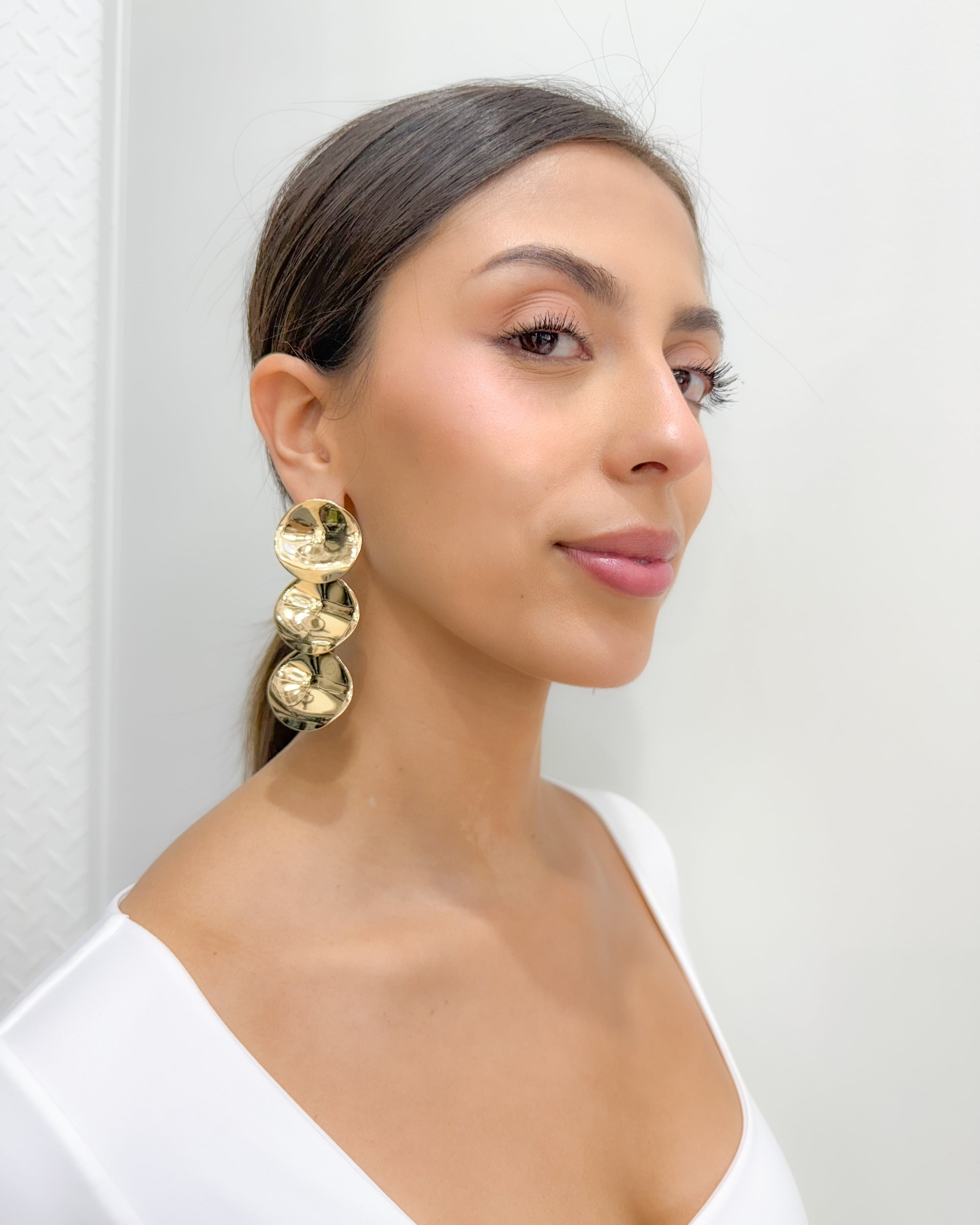 Gold Disc Earrings