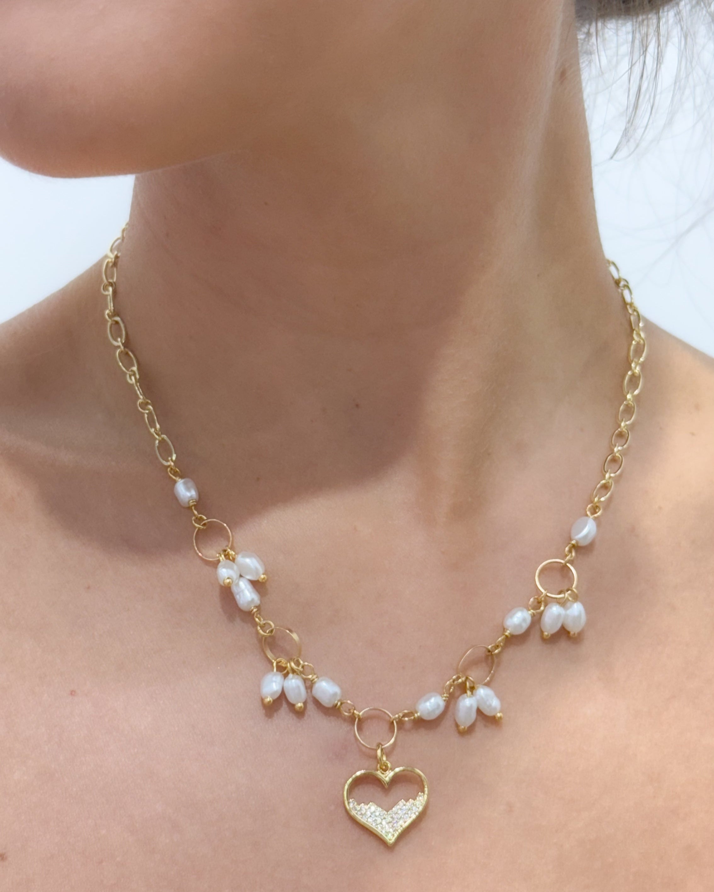 Pearl Heart Necklace