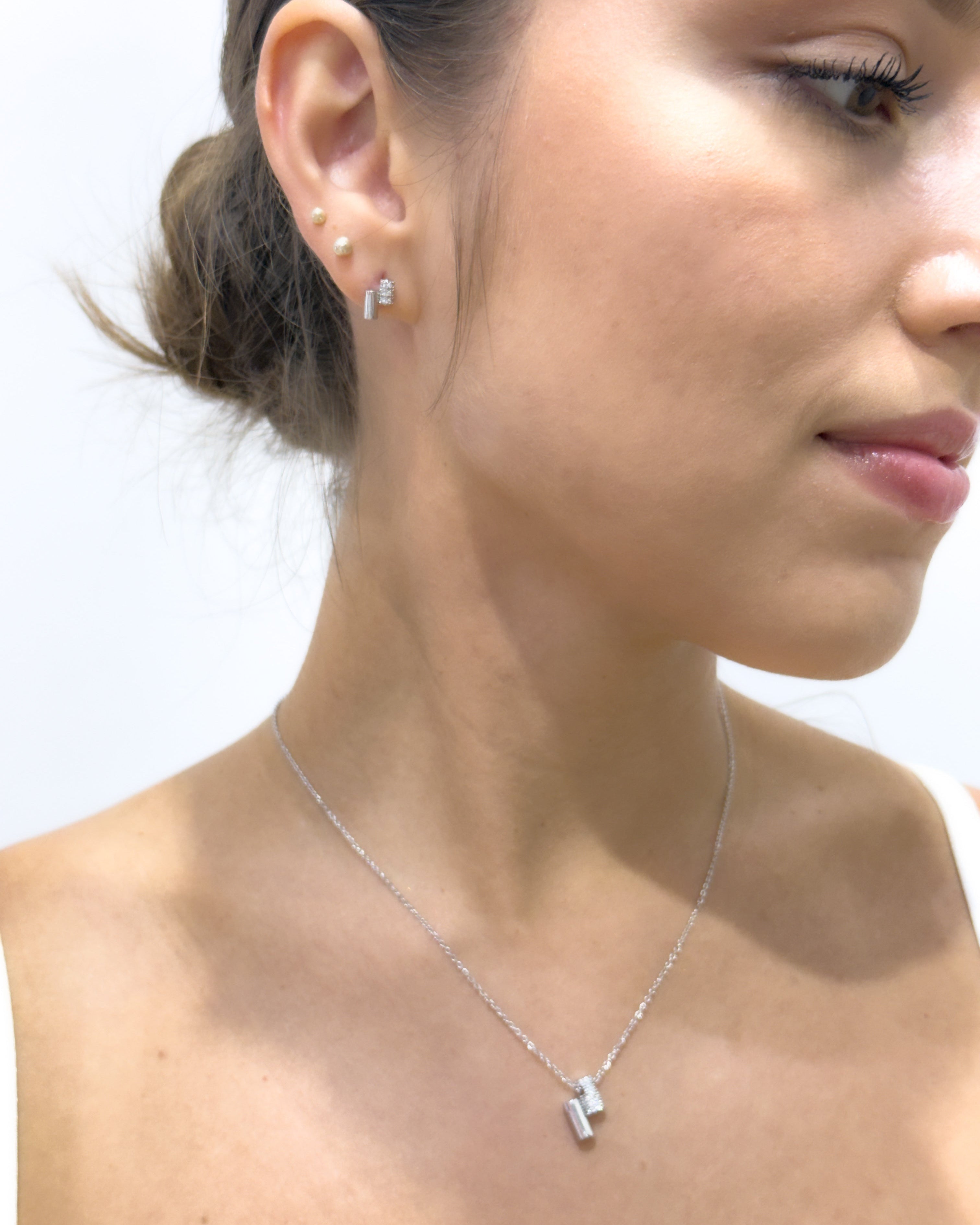 Silver Cylinder Necklace