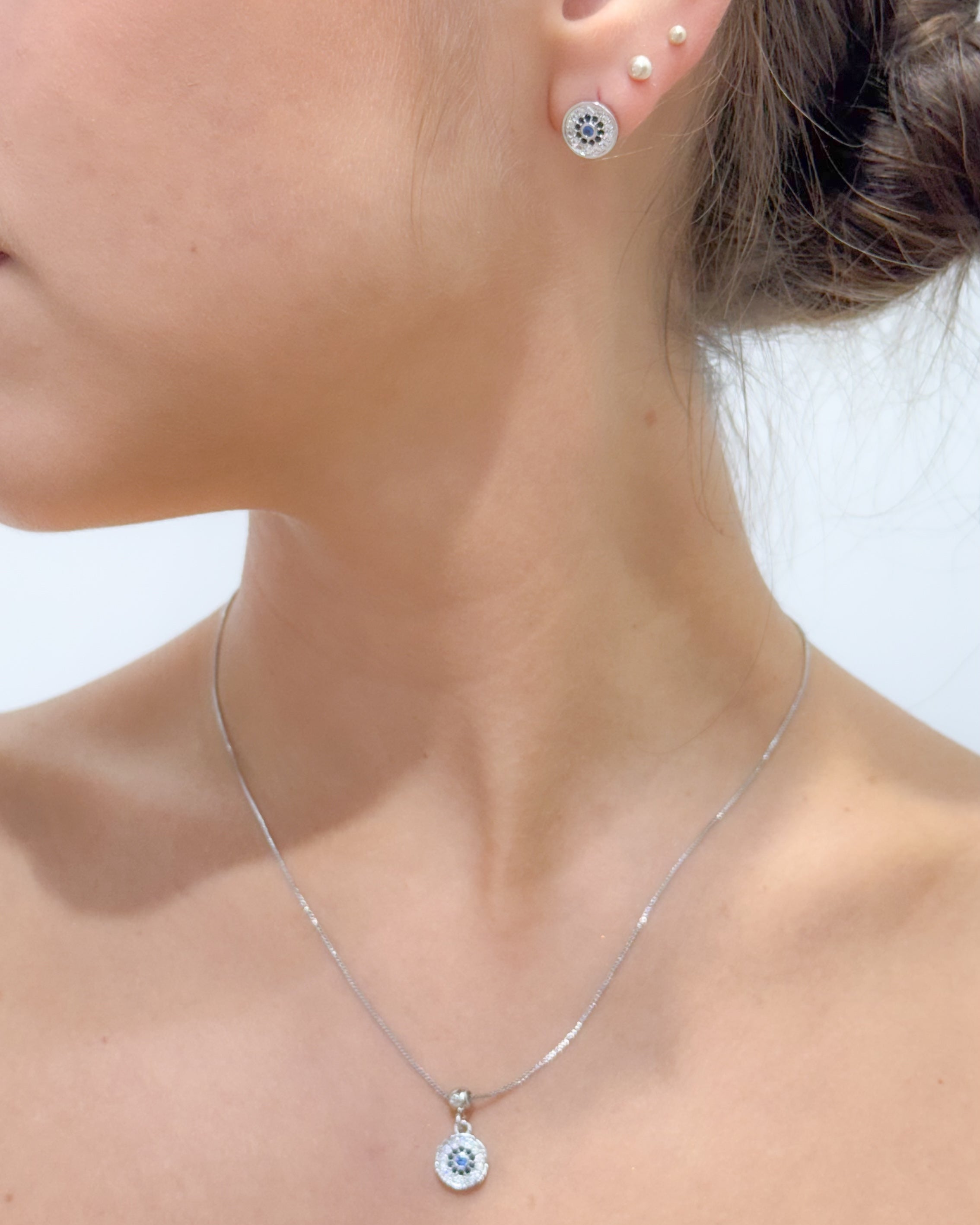 Silver Eye Necklace
