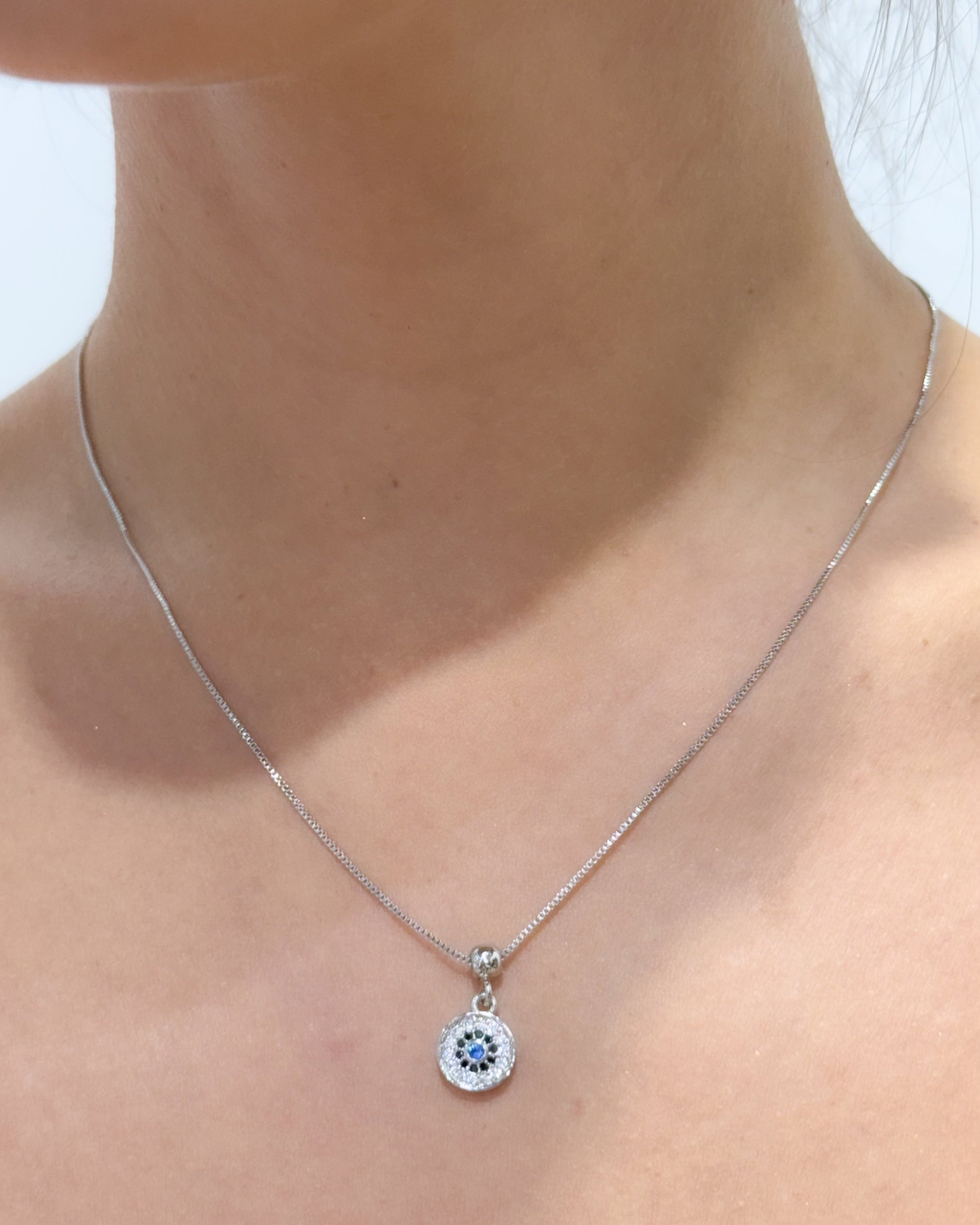 Silver Eye Necklace
