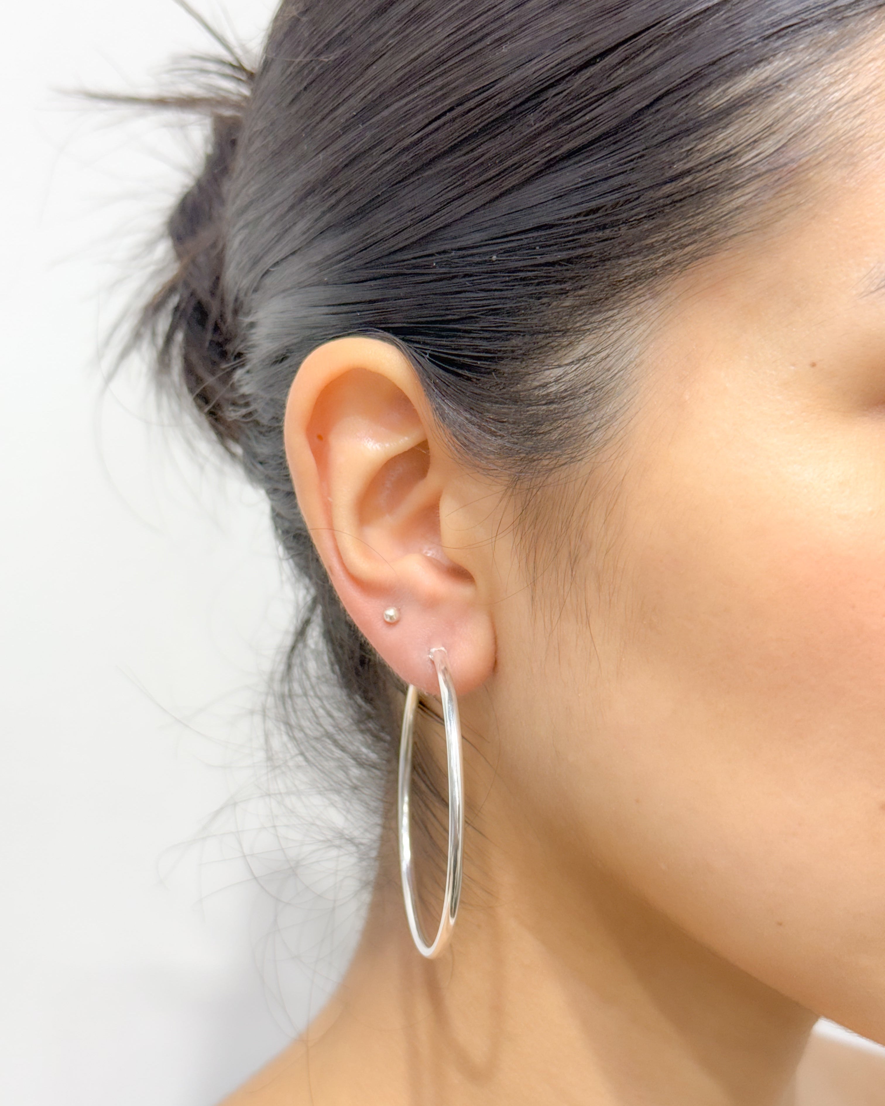 Sterling Silver Big Hoops Earrings