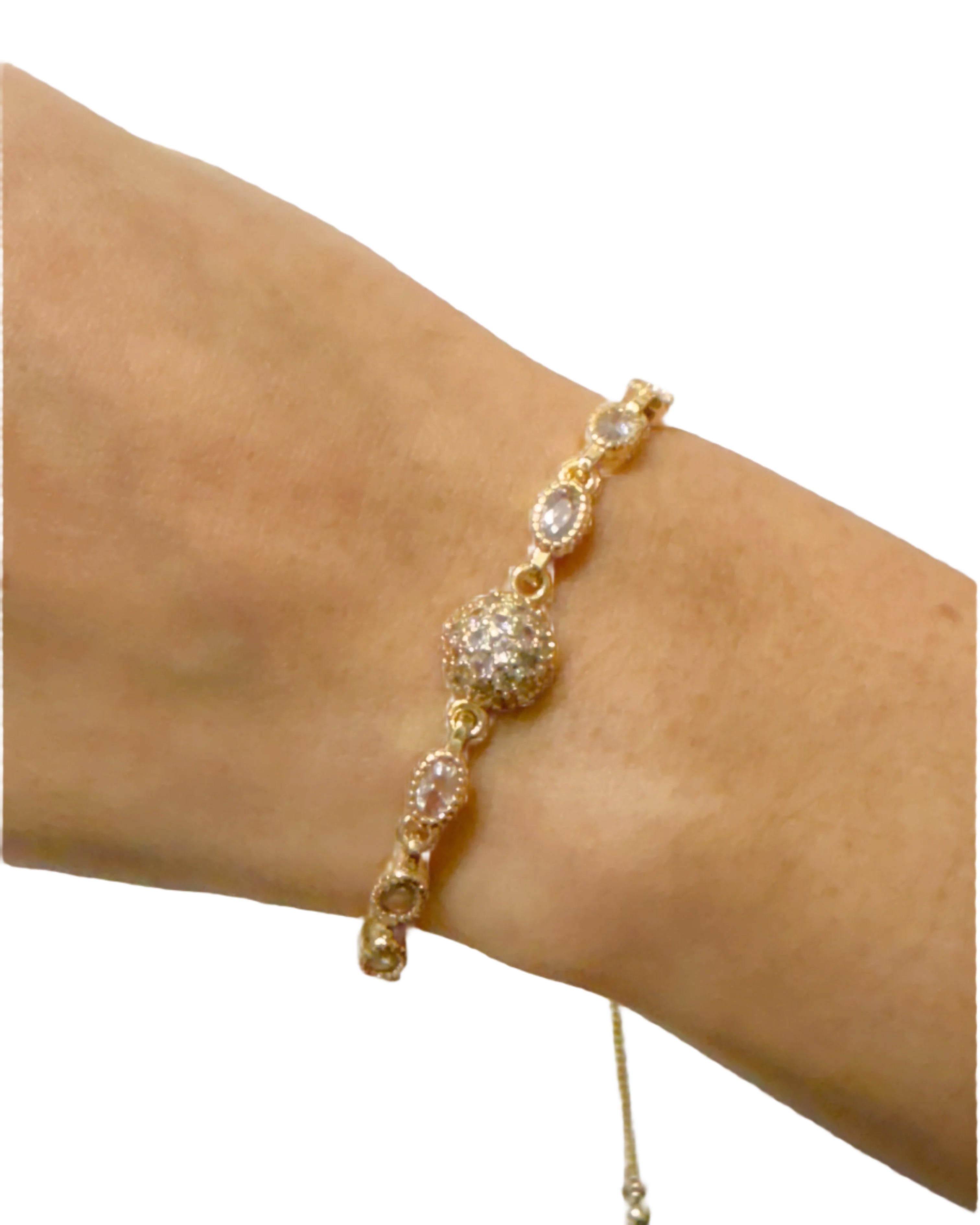 White zirconia ball Bracelet