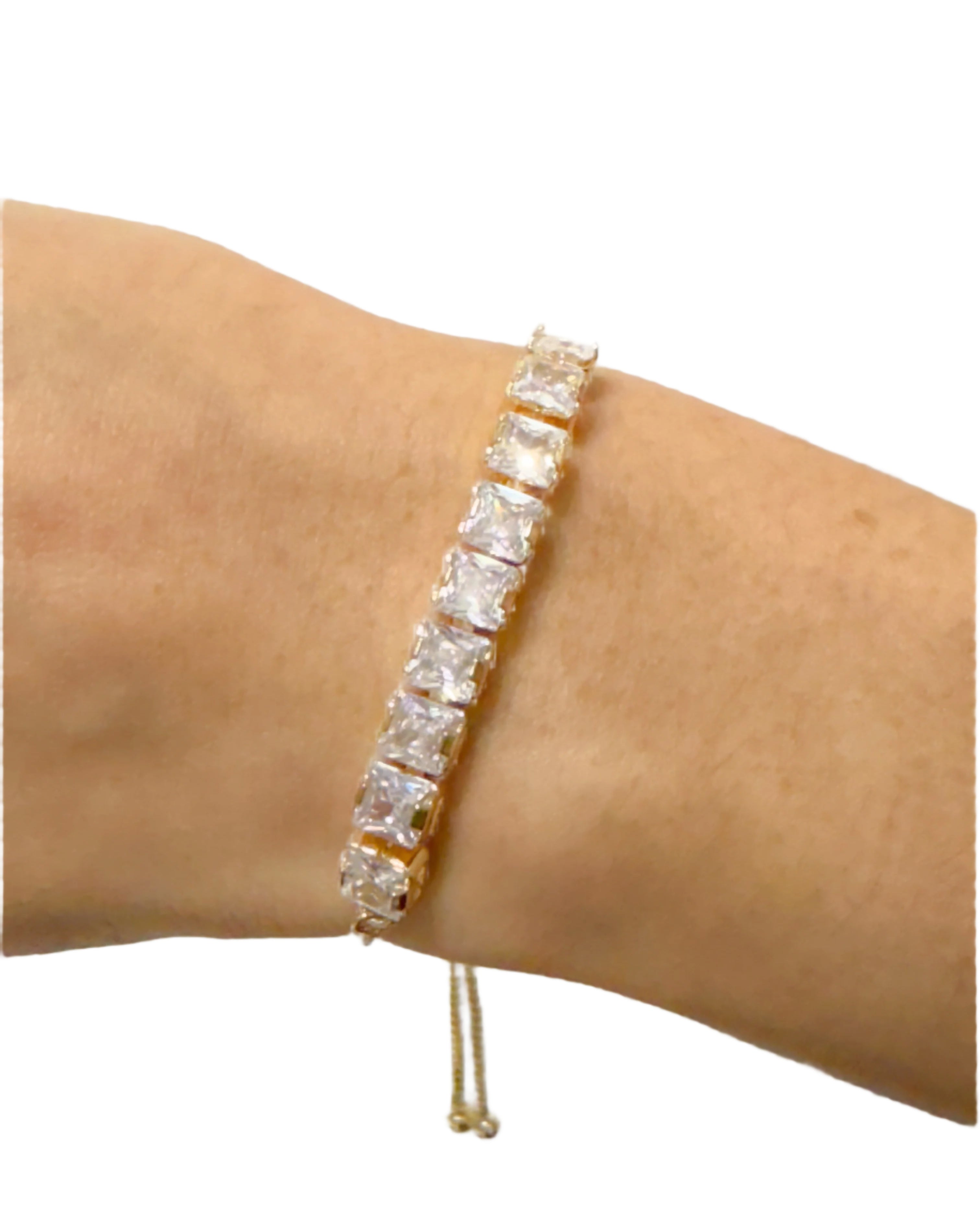 White zirconia squares Bracelet