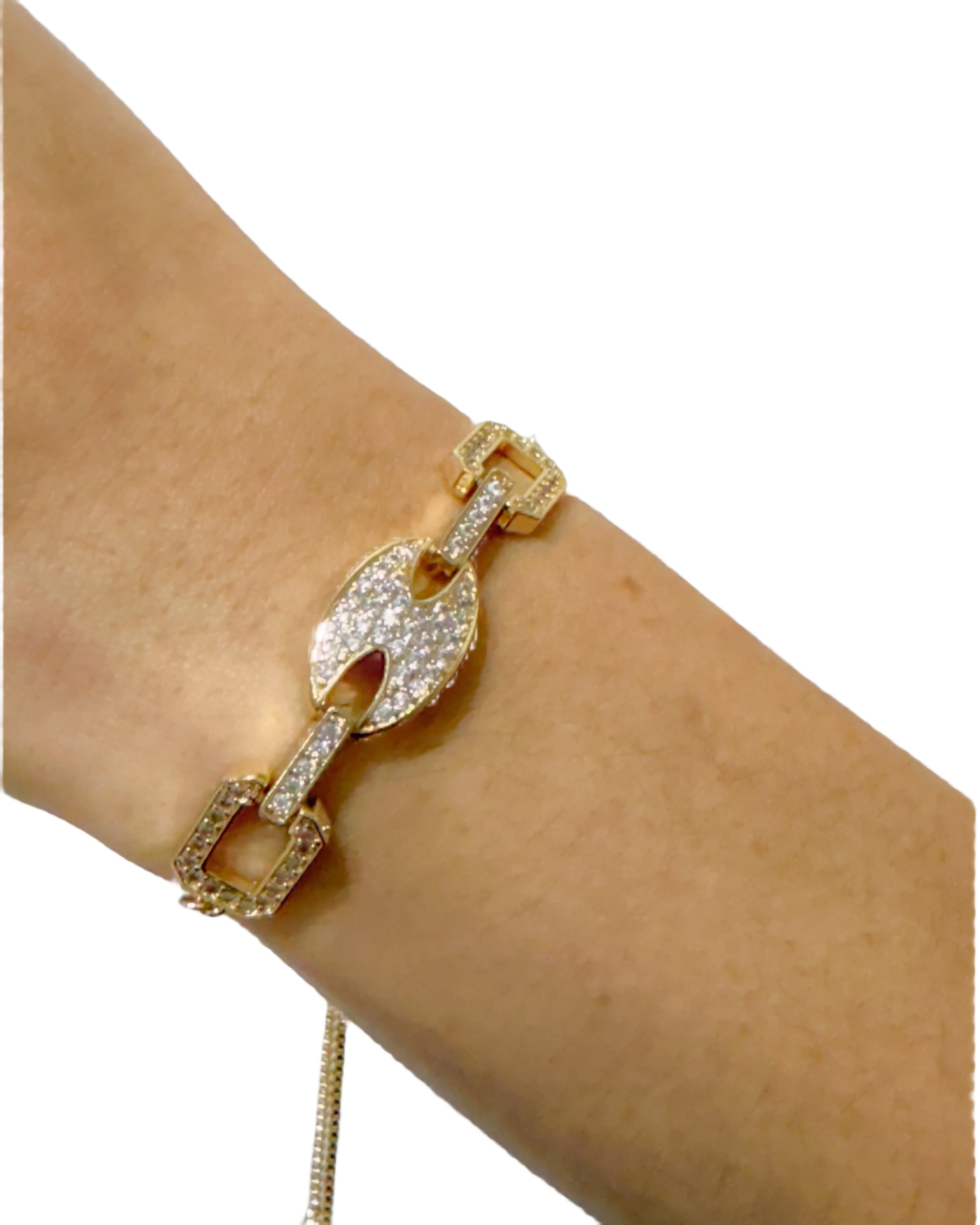 White zirconia oval Bracelet